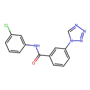N-(3-chlorophenyl)-3-(1H-tetrazol-1-yl)benzamide structure