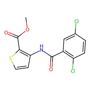 Methyl 3-[(2,5-dichlorobenzoyl)amino]thiophene-2-carboxylate structure