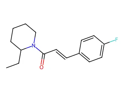 1-(2-Ethylpiperidin-1-yl)-3-(4-fluorophenyl)prop-2-en-1-one structure
