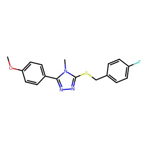 3-[(4-fluorobenzyl)sulfanyl]-5-(4-methoxyphenyl)-4-methyl-4H-1,2,4-triazole structure