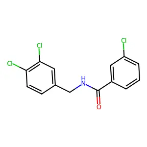 3-chloro-N-(3,4-dichlorobenzyl)benzamide structure
