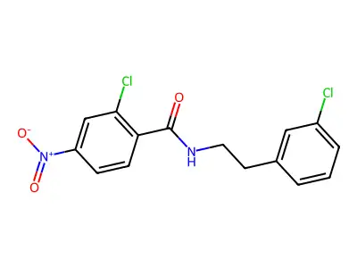 2-chloro-N-[2-(3-chlorophenyl)ethyl]-4-nitrobenzamide structure