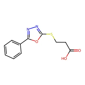 3-[(5-Phenyl-1,3,4-oxadiazol-2-yl)sulfanyl]propanoic acid structure