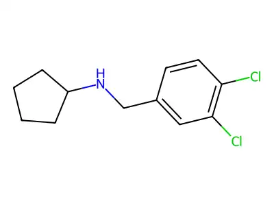 N-[(3,4-dichlorophenyl)methyl]cyclopentanamine structure