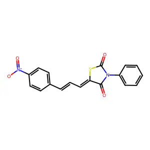 5-[3-(4-Nitrophenyl)-2-propen-1-ylidene]-3-phenyl-1,3-thiazolidine-2,4-dione structure