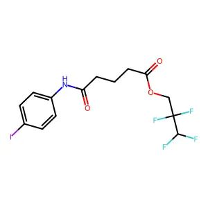 2,2,3,3-Tetrafluoropropyl 5-(4-iodoanilino)-5-oxopentanoate structure