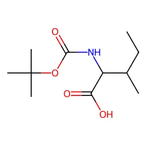 N-((1,1-Dimethylethoxy)carbonyl)-D-alloisoleucine structure