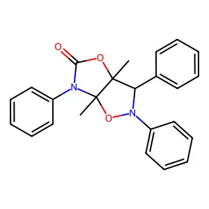 Oxazolo[5,4-d]isoxazol-5(2H)-one, tetrahydro-3a,6a-dimethyl-2,3,6-triphenyl- structure