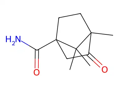 (1R,4S)-4,7,7-Trimethyl-3-oxobicyclo[2.2.1]heptane-1-carboxamide structure