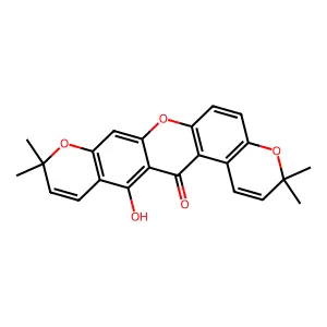 Thwaitesixanthone structure
