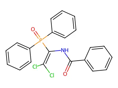 N-(2,2-Dichloro-1-(diphenyl-phosphinoyl)-vinyl)-benzamide structure