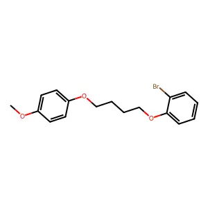 1-Bromo-2-[4-(4-methoxyphenoxy)butoxy]benzene structure