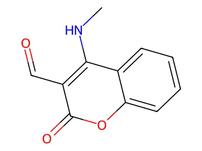 4-(Methylamino)-2-oxo-2H-1-benzopyran-3-carbaldehyde structure