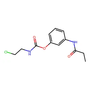 [3-(propanoylamino)phenyl] N-(2-chloroethyl)carbamate structure