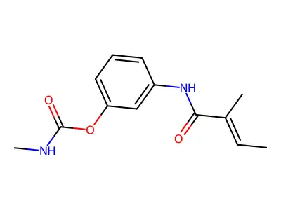 [3-(2-methylbut-2-enoylamino)phenyl] N-methylcarbamate structure