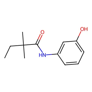 Butyranilide, 2,2-dimethyl-m-hydroxy- structure