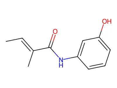 2-Butenamide,N-(3-hydroxyphenyl)-2-methyl- structure