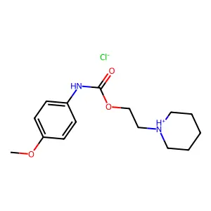 2-(Piperidin-1-yl)ethyl (4-methoxyphenyl)carbamate--hydrogen chloride (1/1) structure