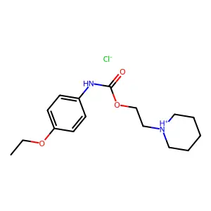 2-(Piperidin-1-yl)ethyl (4-ethoxyphenyl)carbamate--hydrogen chloride (1/1) structure