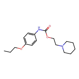 (4-Propoxyphenyl)carbamic acid 2-(1-piperidinyl)ethyl ester hydrochloride structure
