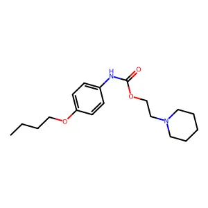 (4-Butoxyphenyl)carbamic acid 2-(1-piperidinyl)ethyl ester hydrochloride structure