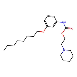 (3-(Octyloxy)phenyl)carbamic acid 2-(1-piperidinyl)ethyl ester hydrochloride structure