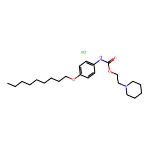 Carbamic acid, (4-(nonyloxy)phenyl)-, 2-(1-piperidinyl)ethyl ester, monohydrochloride structure