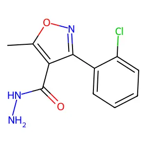 3-(2-Chlorophenyl)-5-methyl-1,2-oxazole-4-carbohydrazide structure