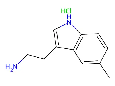 2-(5-methyl-1H-indol-3-yl)ethan-1-aminium structure