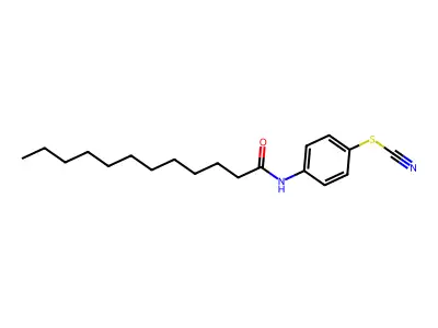 Thiocyanic acid, p-lauramidophenyl ester structure