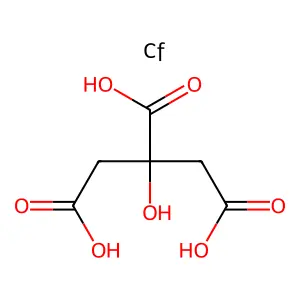 2-Hydroxy-1,2,3-propanetricarboxylic acid californium-252Cf salt structure