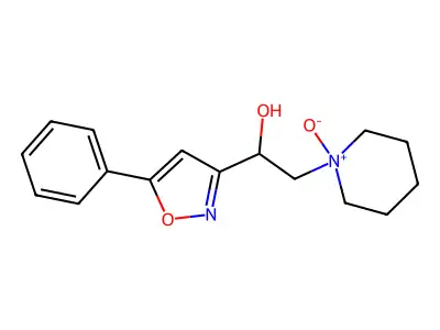 1-Piperidineethanol, alpha-(5-phenyl-3-isoxazolyl)-, 1-oxide structure