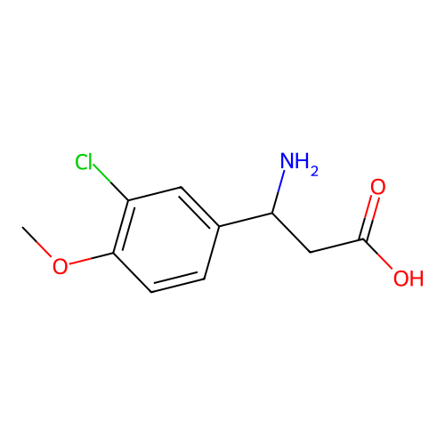 3-Amino-3-(3-chloro-4-methoxyphenyl)propanoic acid structure