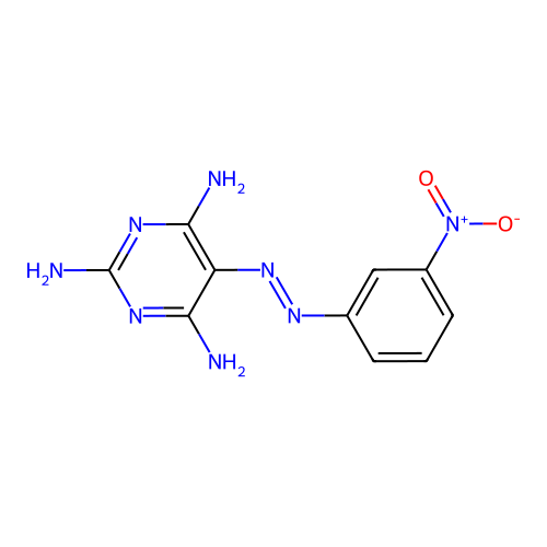 5-(m-Nitrophenylazo)-2,4,6-triaminopyrimidine structure