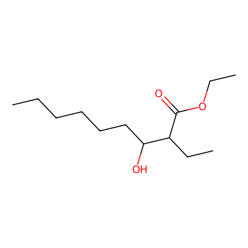 Nonanoic acid, 2-ethyl-3-hydroxy-, ethyl ester structure