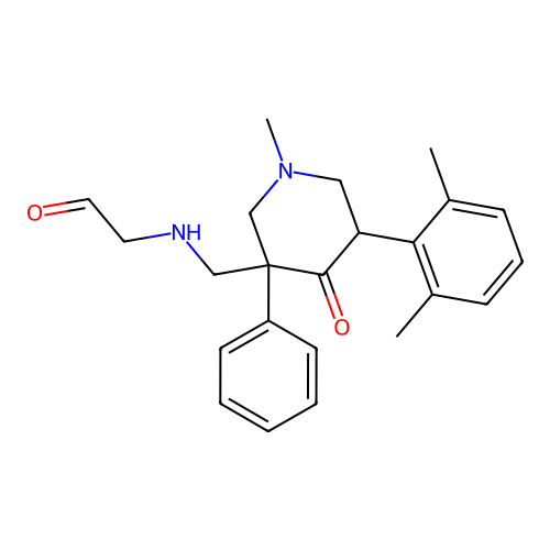 Acetaldehyde, [[[5-(2,6-dimethylphenyl)-1-methyl-4-oxo-3-phenyl-3-piperidinyl]methyl]amino]- structure