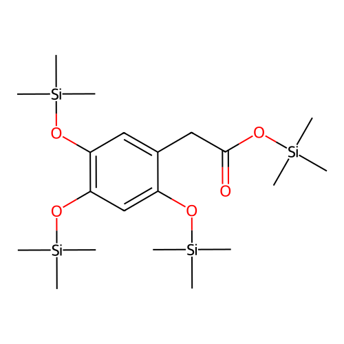 Tris(trimethylsiloxy)phenyl(trimethylsilyl)acetate structure