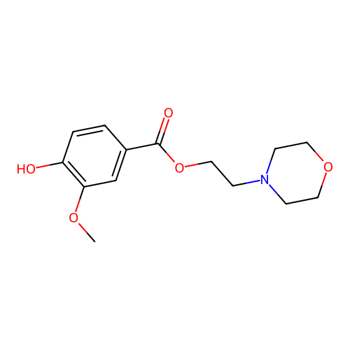 Morpholinoethoxyvanillin structure