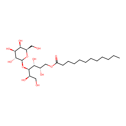 D-Glucitol, 4-O-beta-D-galactopyranosyl-, dodecanoate structure
