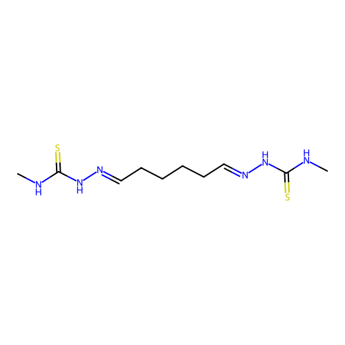 (2E,2'E)-2,2'-[(1E,6E)-Hexane-1,6-diylidene]bis(N-methylhydrazine-1-carbothioamide) structure