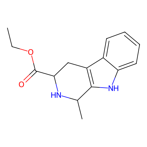 ethyl 1-methyl-2,3,4,9-tetrahydro-1H-beta-carboline-3-carboxylate structure