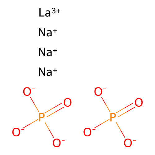 Lanthanum trisodium bis(phosphate) structure