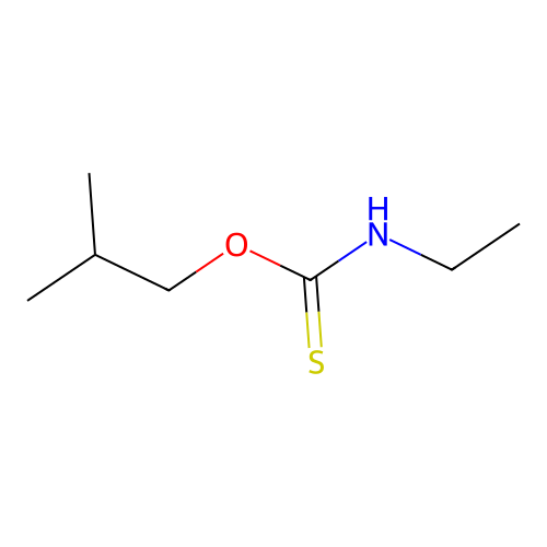 Carbamothioic acid, N-ethyl-, O-(2-methylpropyl) ester structure