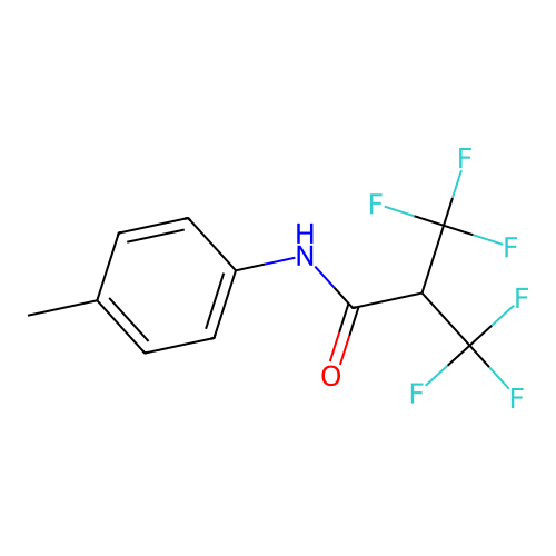 3,3,3-trifluoro-N-(4-methylphenyl)-2-(trifluoromethyl)propanamide structure