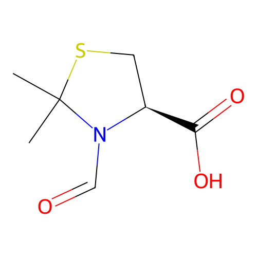 (R)-3-Formyl-2,2-dimethylthiazolidine-4-carboxylic acid structure