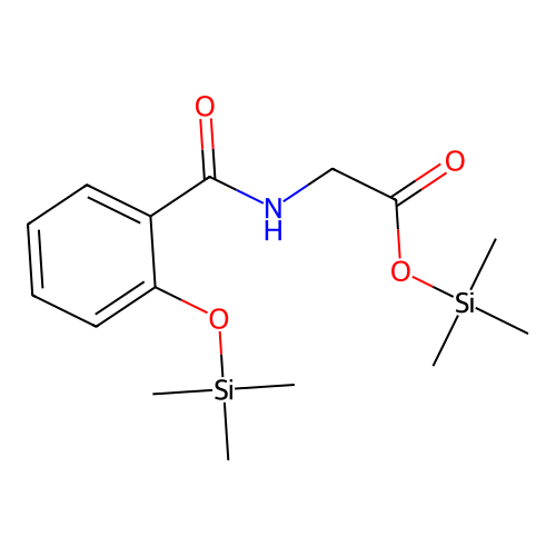 o-Trimethylsiloxyhippuric acid, trimethylsilyl ester structure