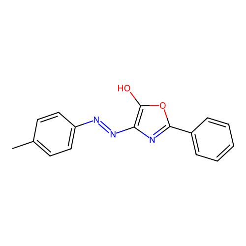 4H-Oxazol-5-one, 2-phenyl-4-(p-tolylhydrazono)- structure