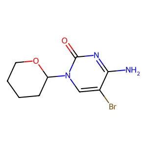 Cytosine, 5-bromo-1-(tetrahydropyran-2-yl)- structure