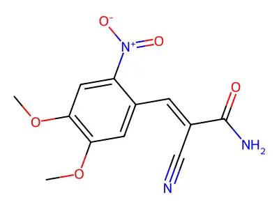 alpha-Cyano-beta-(2-Nitro-4,5-Dimethoxyphenyl)Acrylamide structure