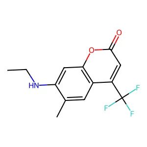 7-(Ethylamino)-6-methyl-4-(trifluoromethyl)coumarin structure